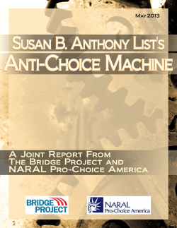 Susan B. Anthony List`s - NARAL Pro