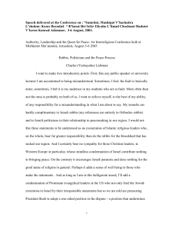 Attitudes Toward Peace Among Religious Leaders