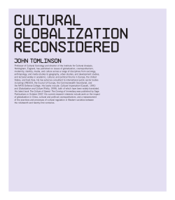 culturaL GLOBALIZATION ReconsiderED