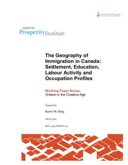 The Geography of Immigration in Canada