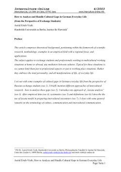 Interculture-Online 4/2003