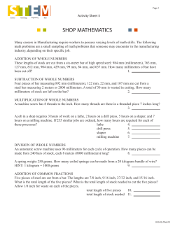 SHOP MATHEMATICS
