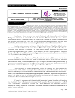 Extreme Realism and American Naturalism