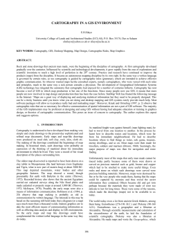 cartography in a gis environment
