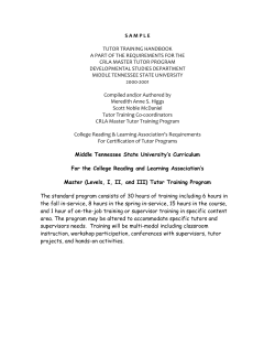 Middle Tennessee State University`s Curriculum