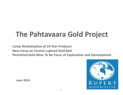 Site Presentation - Rupert Resources