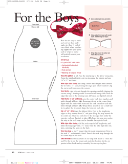Bow ties are easy to make and cost less than ready