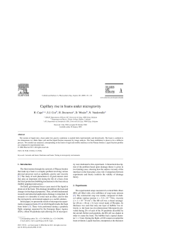 Capillary rise in foams under microgravity - GRASP