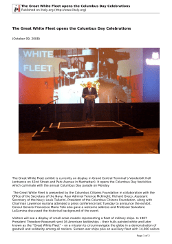 The Great White Fleet opens the Columbus Day Celebrations - i