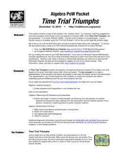 Time Trial Triumphs - Mams Math Challenge