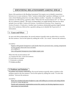 identifing relationships among ideas
