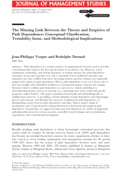 The Missing Link Between the Theory and Empirics of Path
