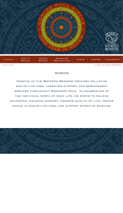 2009 - Hospice of the Western Reserve