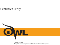 Sentence Clarity