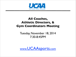 Athletic Directors 2014 - JE Cosgriff Memorial Catholic School Salt