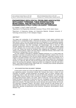 engineering geological problems associated with karst