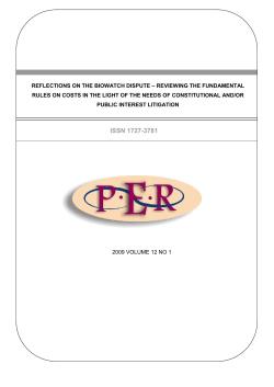 Reviewing the fundamental rules on costs In the light of the