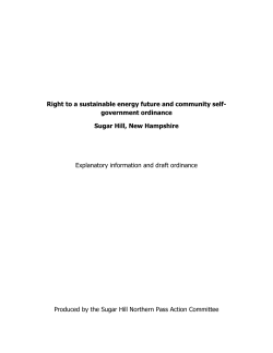 ordinance - Town of Sugar Hill, NH