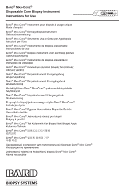 Disposable Core Biopsy Instrument Instructions for Use