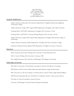 CV - Penn State`s English Department