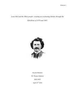 Louis Riel and the M&eacute;tis people