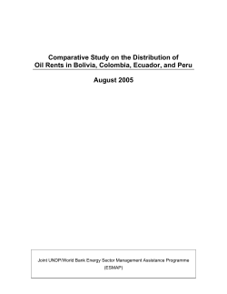 Comparative Study on the Distribution of Oil Rents in Bolivia
