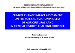 climate change impact assessment on the soil salinization