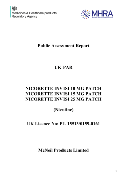 Nicorette Invisi 10mg, 15mg, 25mg patches