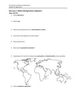 Key Issue 1: Where Did Agriculture Originate?