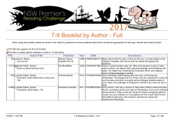 7-9 Booklist by Author - Full