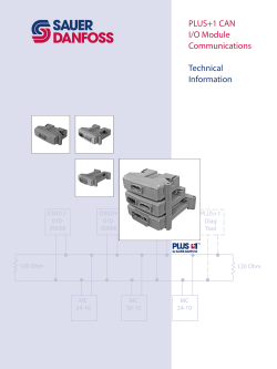 Sauer-Danfoss series PLUS+1 CAN I/O Module Communications