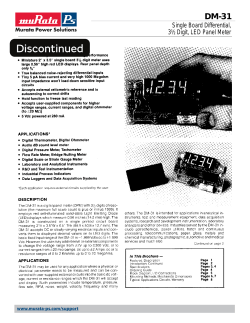 DM-31 - Murata Power Solutions