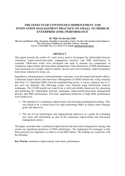 the effects of continuous improvement and