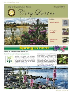 Spring is here - City of Crystal Lake