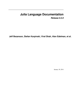 Julia Language Documentation
