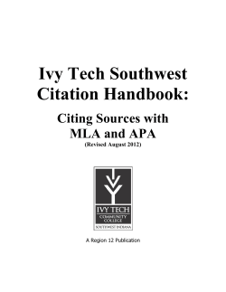 Ivy Tech Southwest Citation Handbook
