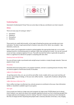 Florey Fundraising Ideas