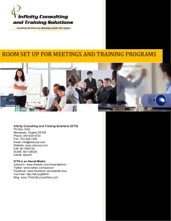 ICTS Room Set Up and Diagram - Infinity Consulting and Training