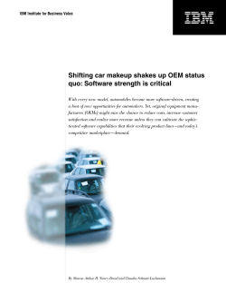 Shifting car makeup shakes up OEM status quo: Software