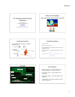 PV Thinking and the Dynamic Tropopause