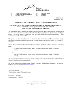 Securities Concentration Charge Exposure Thresholds