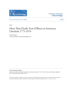 Than Death: Fear of Illness in American Literature