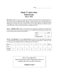 Spring 2011 Math 130 section 2