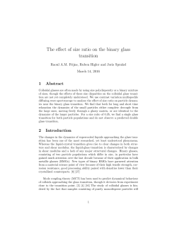 The effect of size ratio on the binary glass transition