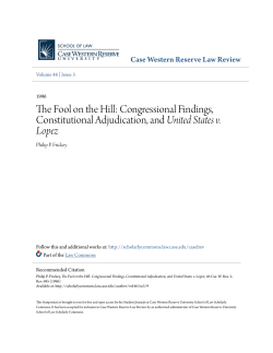 The Fool on the Hill: Congressional Findings, Constitutional