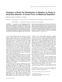 Changes in body fat distribution in relation to parity in American