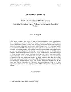 Trade Liberalization, Market Access and Export Performance