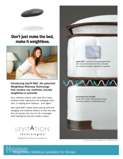 Don`t just make the bed, make it weightless.