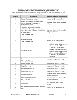 exhibit a: amerigroup reimbursement modifiers