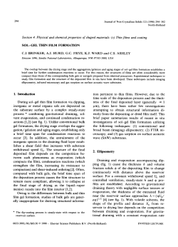 Sol-Gel Thin-Film Formation